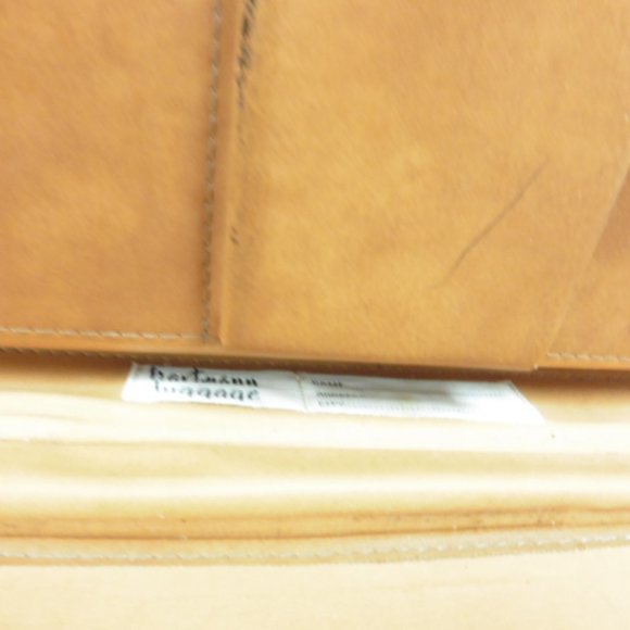 Hartmann briefcase saddle brown leather attache brass locks vintage 18" - Picture 5 of 14